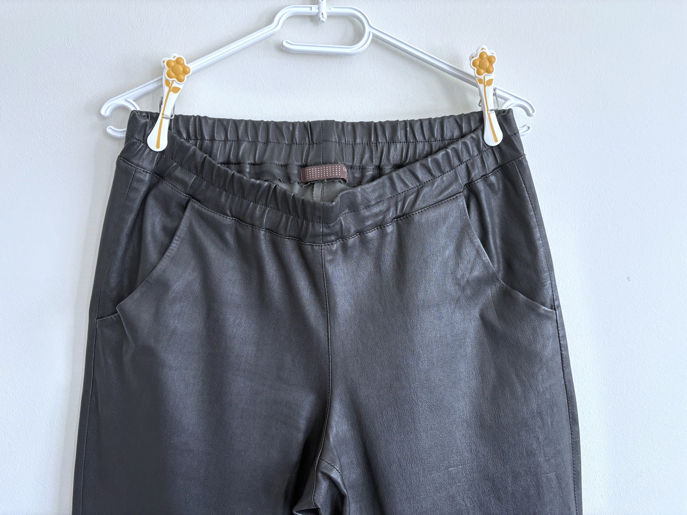 Calça de couro premium DNA – 100% couro legítimo – Ajuste elástico – Tamanho 38/40 – photo 4